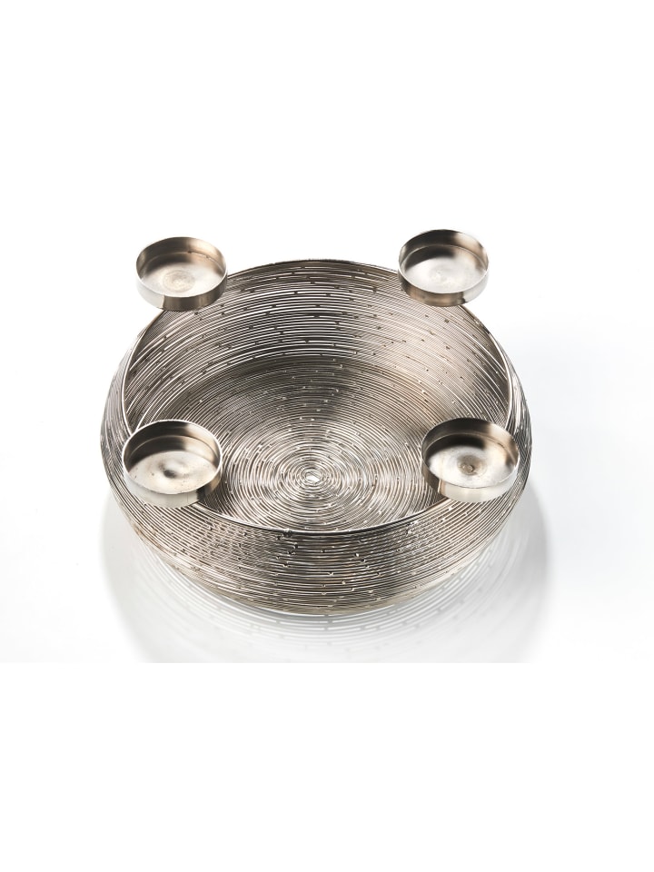 kobolo Adventskranz CANDLEBOWL4 in Silber günstig kaufen onesize