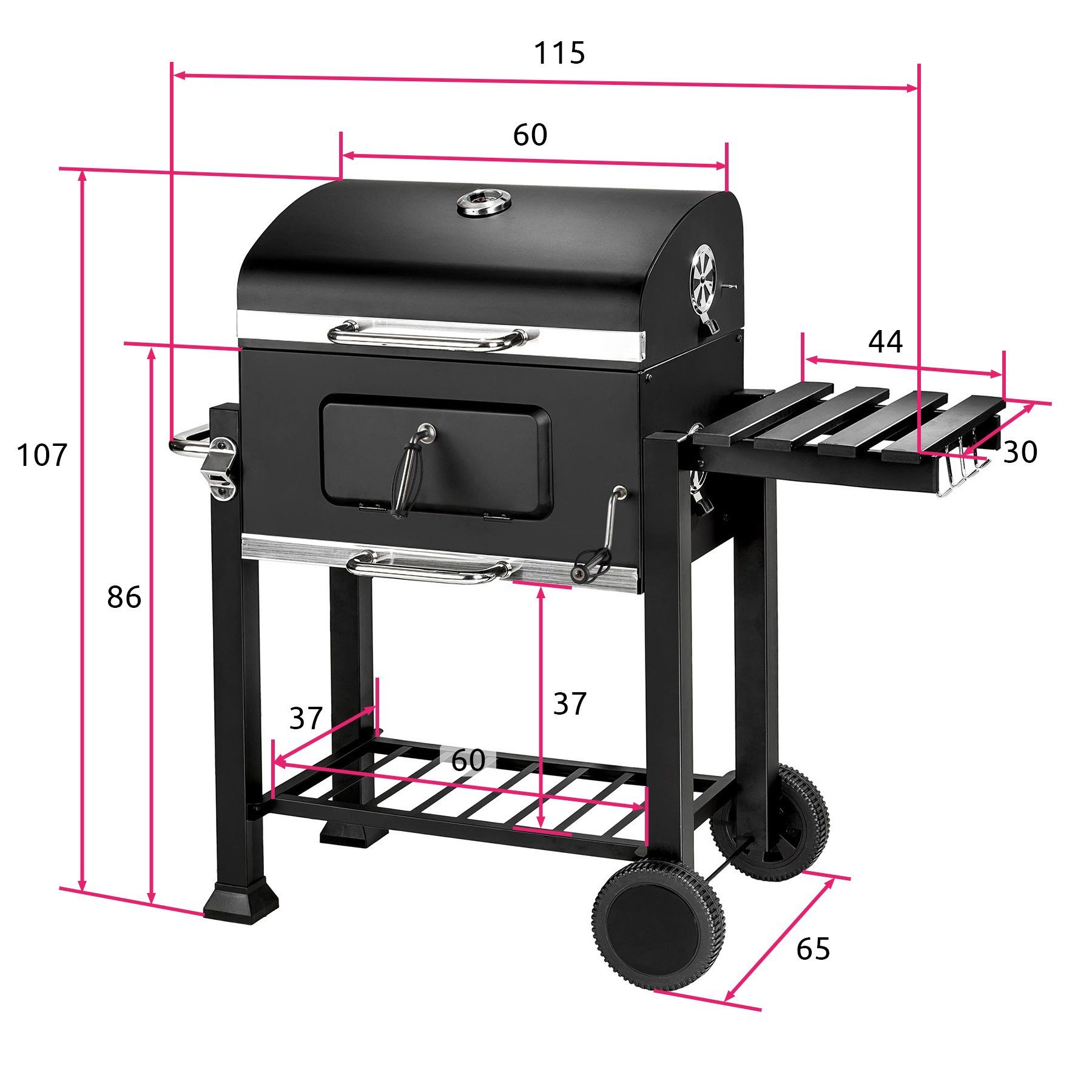 tectake Holzkohlegrill Florian