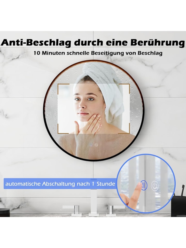 COSTWAY Badezimmerspiegel 60 cm in Silber günstig kaufen onesize