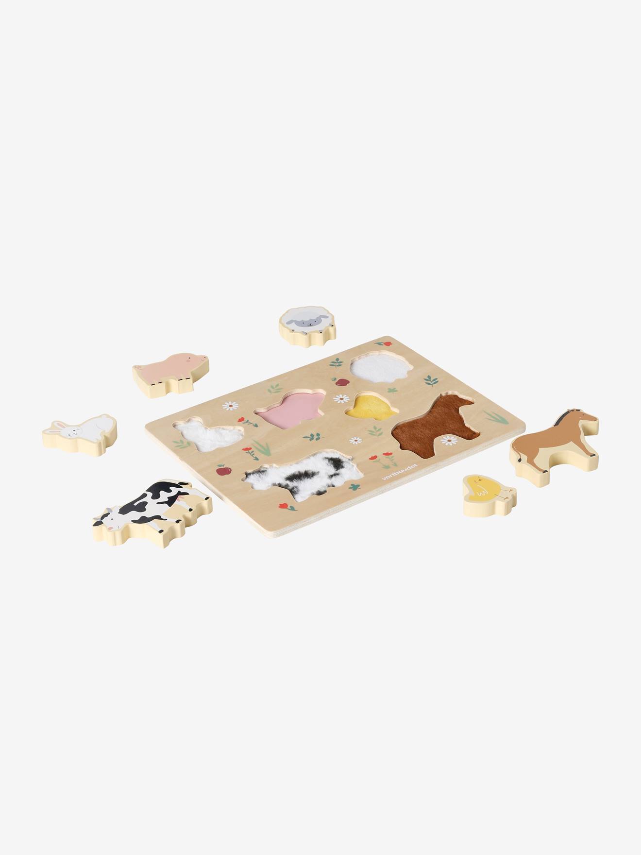 Puzzle chunky tactile en bois FSC® forêt