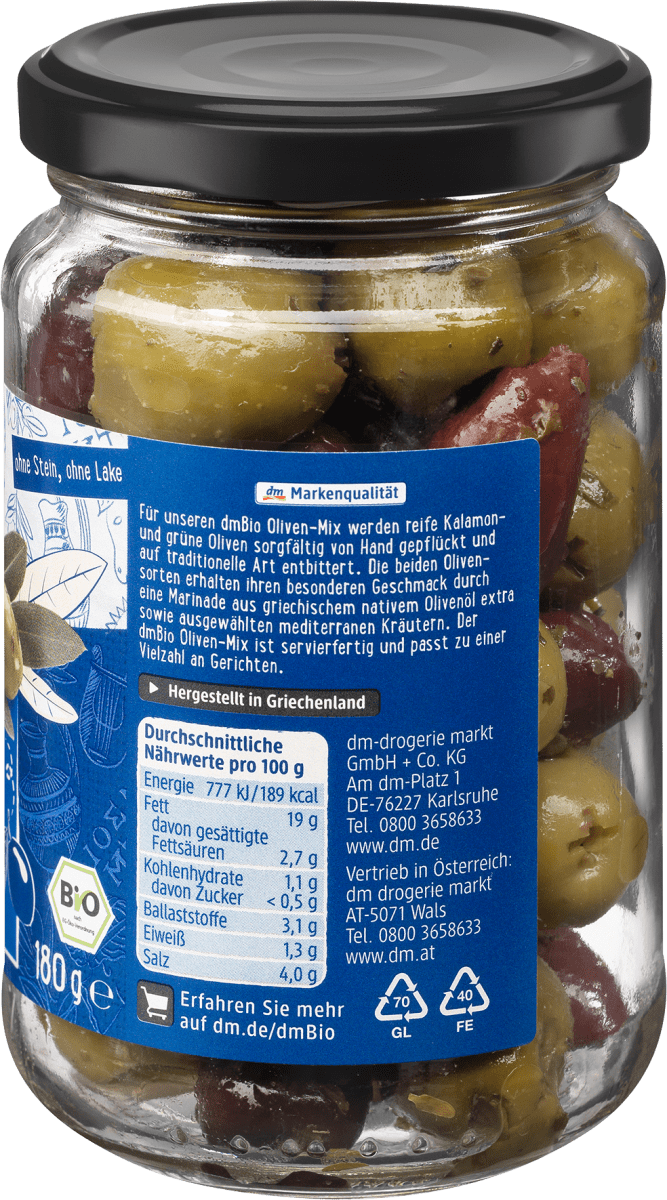 Oliven-Mix mit Kräutern, 180 g