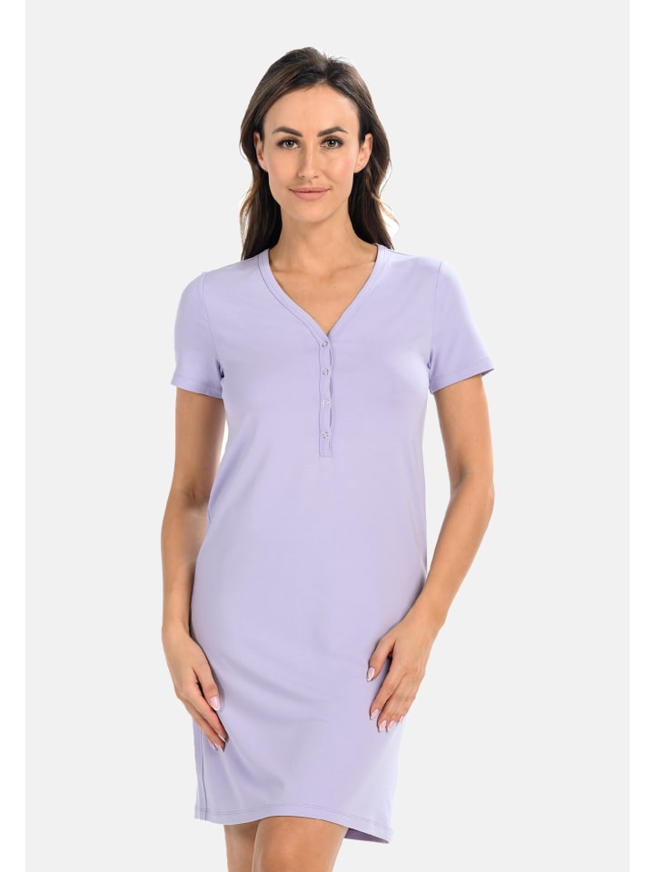 Teyli Still-Nachthemd aus Viskose Carla in lavendel günstig kaufen