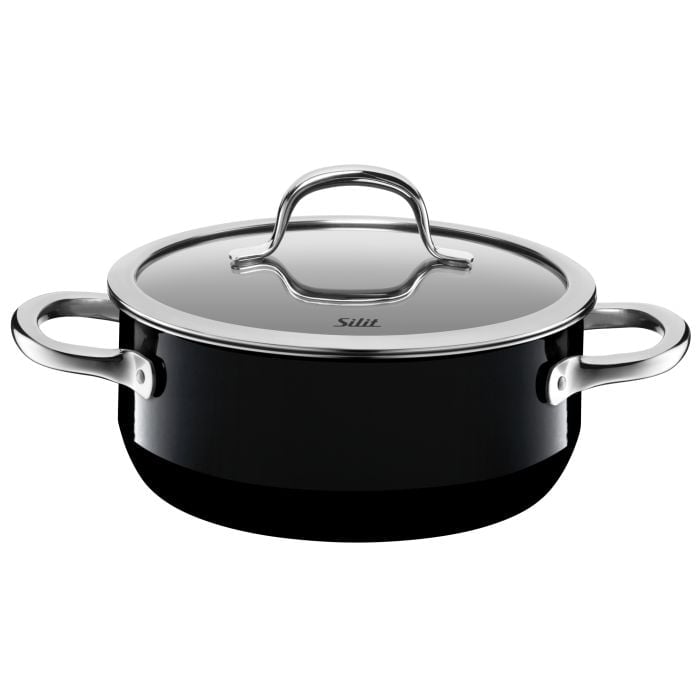 Silit Silargan® Passion Bratentopf mit Deckel, 20 cm, Black