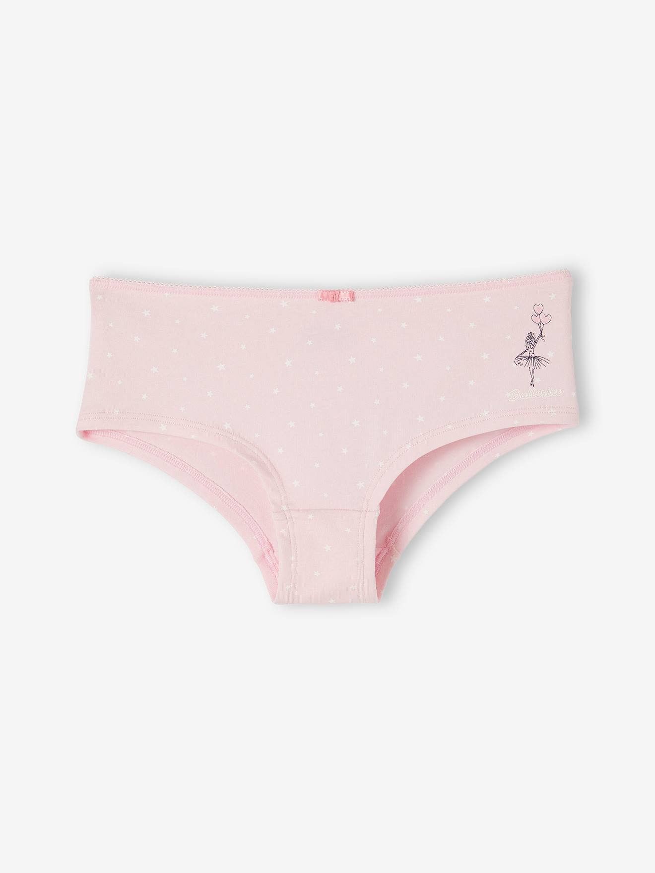 Vertbaudet 4er-Pack Mädchen Shortys mit Bio-Baumwolle - wollweiß