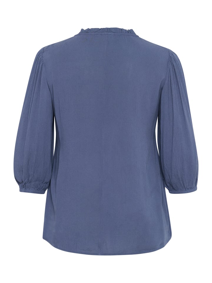 KAFFE curve Langarm-Bluse KCkamille in Blue Indigo günstig kaufen