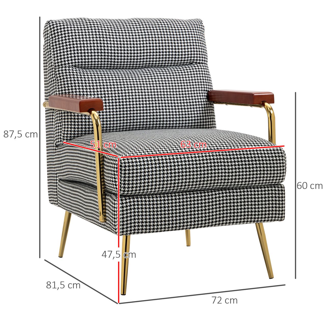 HOMCOM Ohrensessel Relaxsessel, Polstersessel Akzentsessel mit Leinenoptik