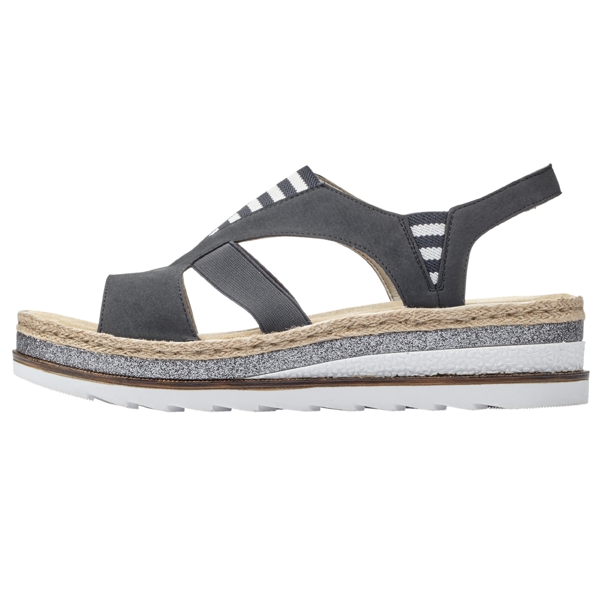 Rieker V79Y7 Keilsandale blau
