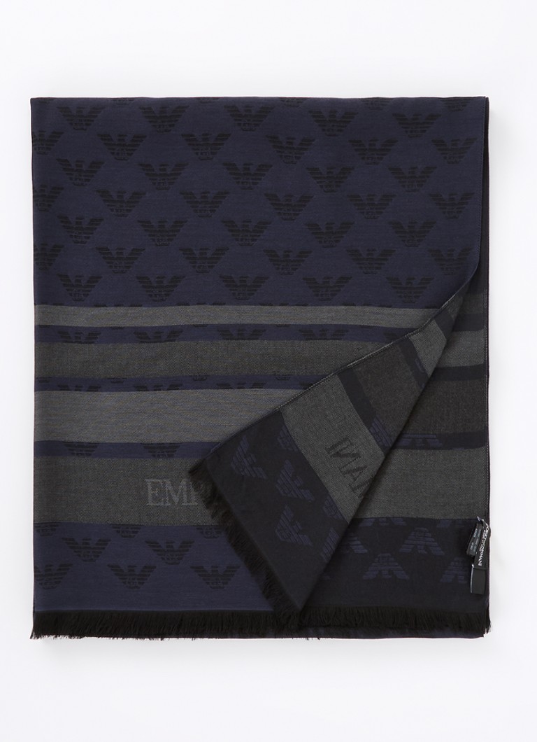 Sciarpa Emporio Armani con stampa logo, 190 x 80 cm