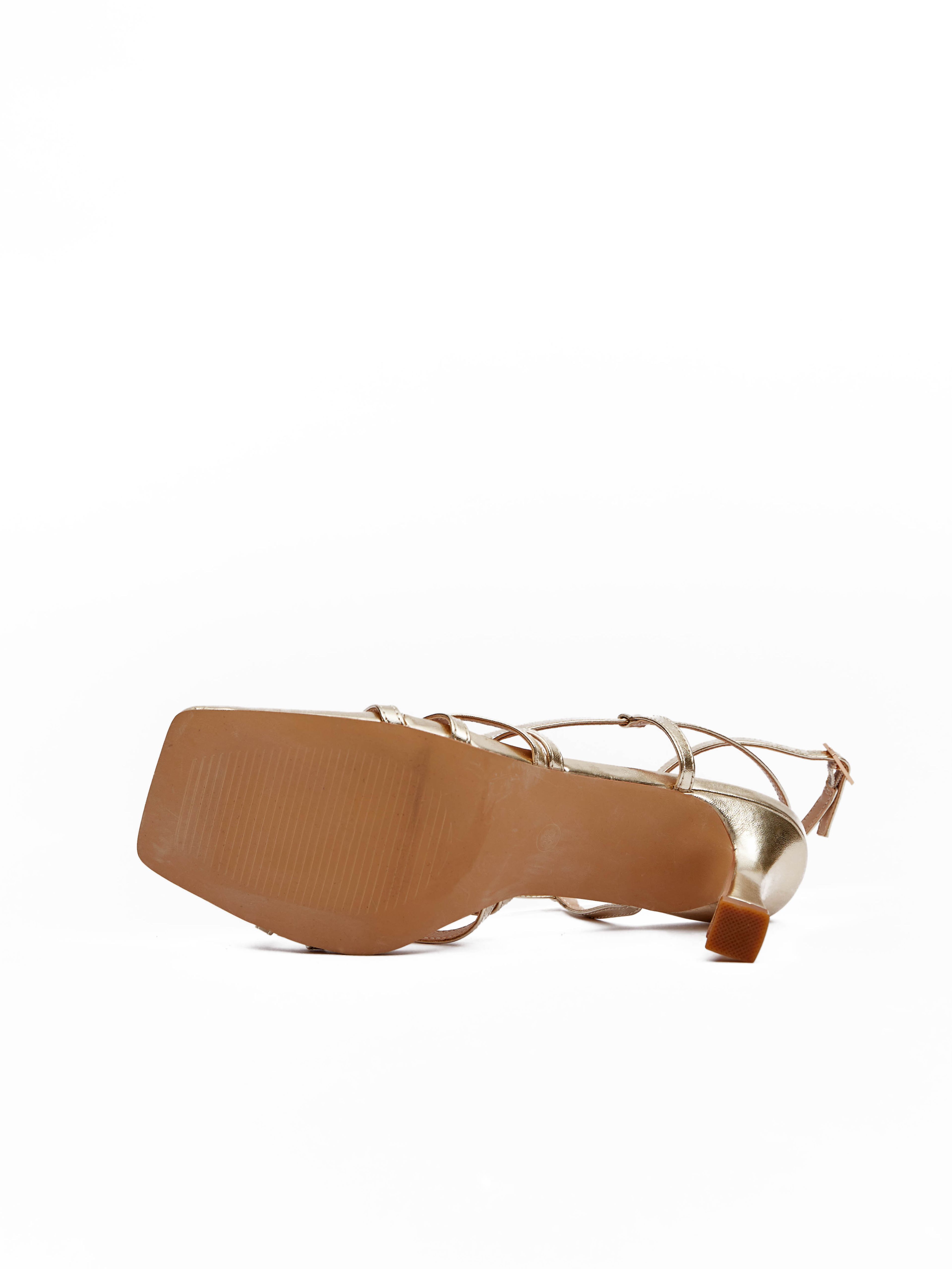 Goldfarbene Damen Sandalen mit Absatz ORSAY