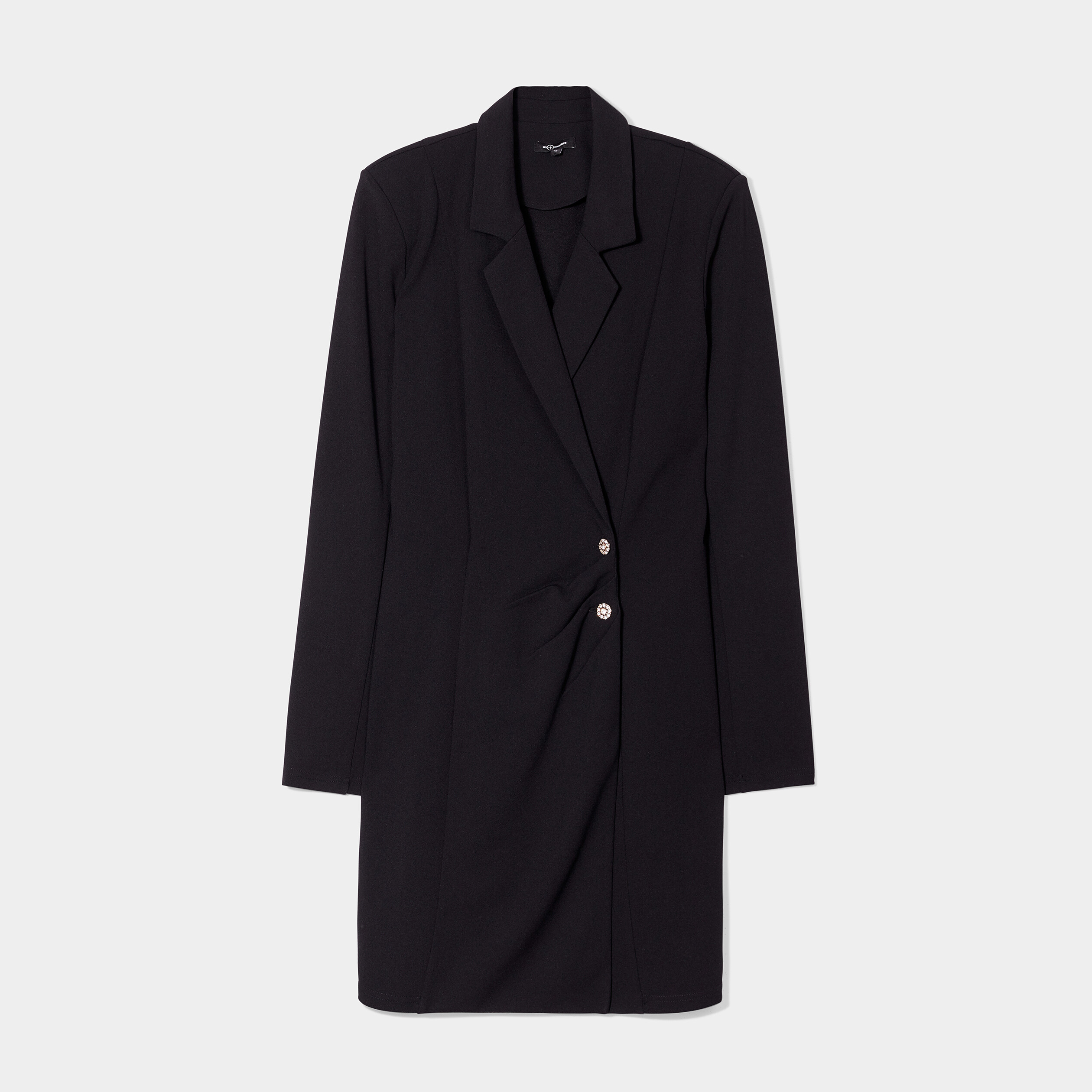 Robe courte blazer boutonnée Mosquitos noir femme | La Halle