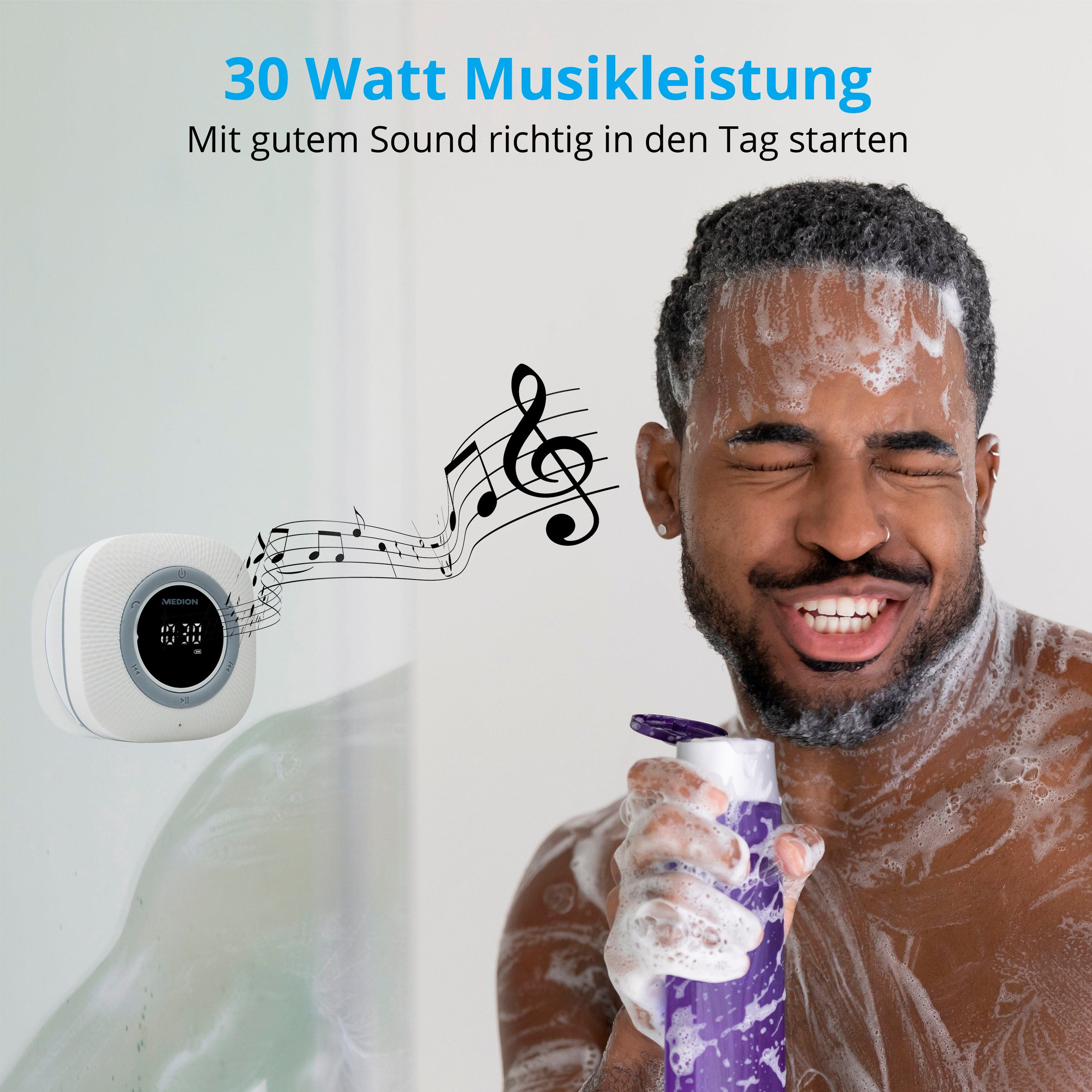 Medion® LIFE® P66096 (MD 43881) Dusch- Digitalradio (DAB) (UKW mit RDS, 3 W)