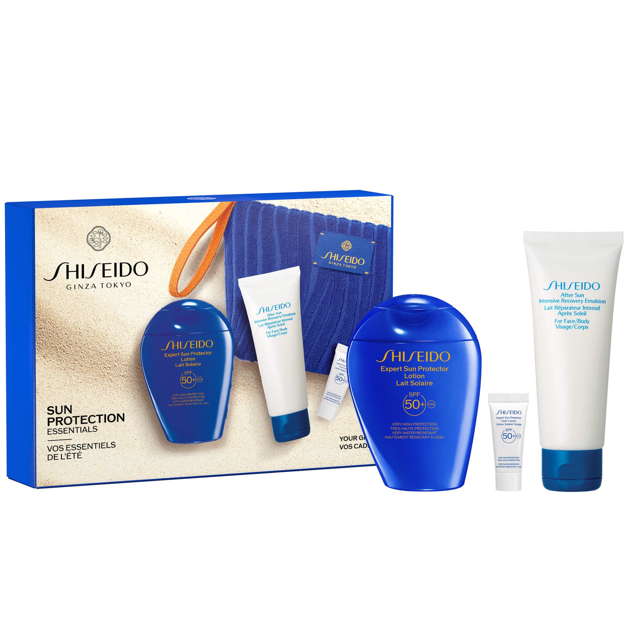 Kit esencial de protección solar Solari - Set solar, Set solar, Leche solar corporal de alta protección.