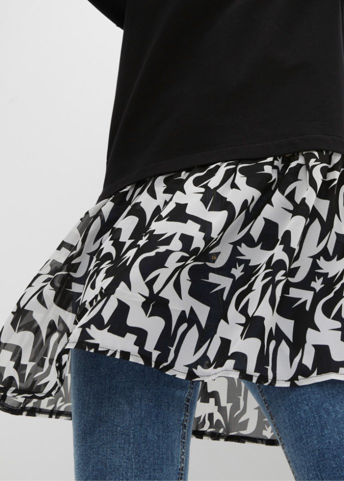 Sweatshirt mit Rockansatz