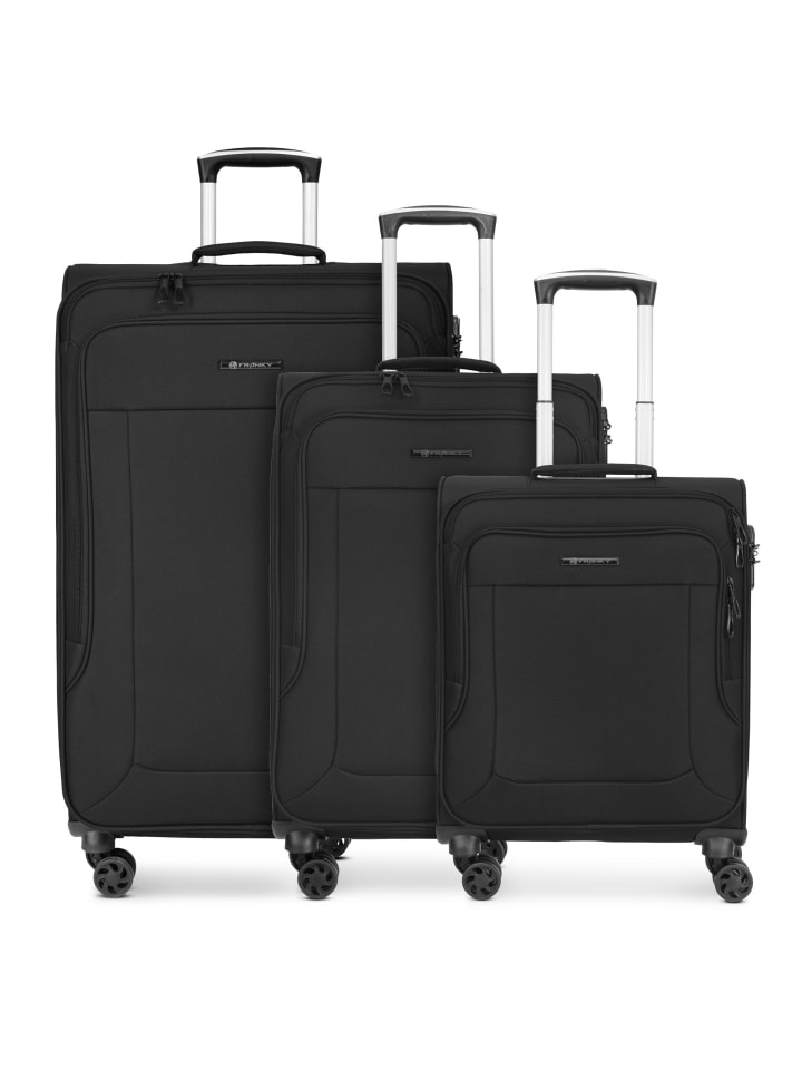Franky Melbourne 3.0 4-Rollen Kofferset 3tlg. mit Dehnfalte in black günstig kaufen onesize