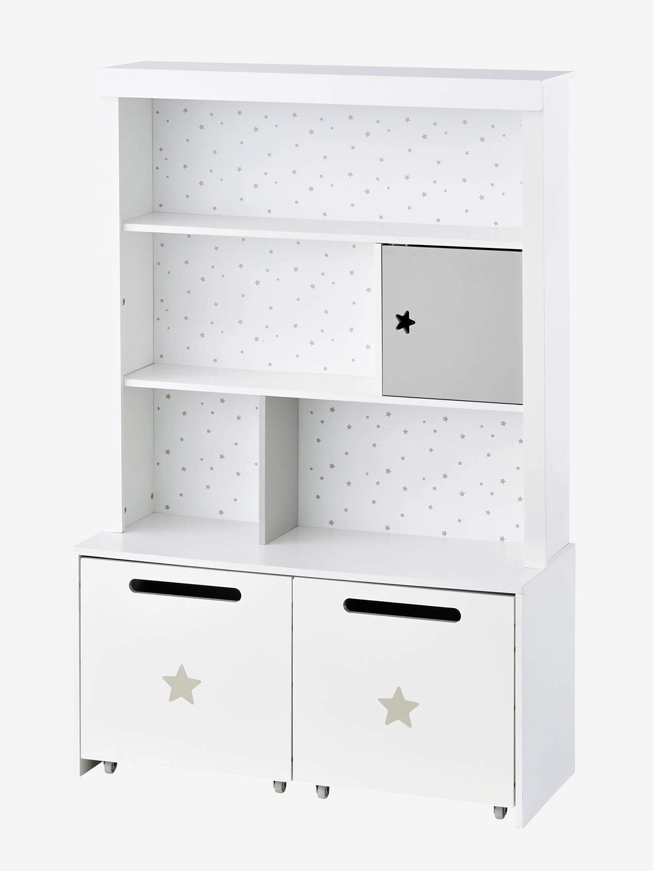 Vertbaudet Hohes Kinderzimmer Regal SIRIUS - weiß/grau