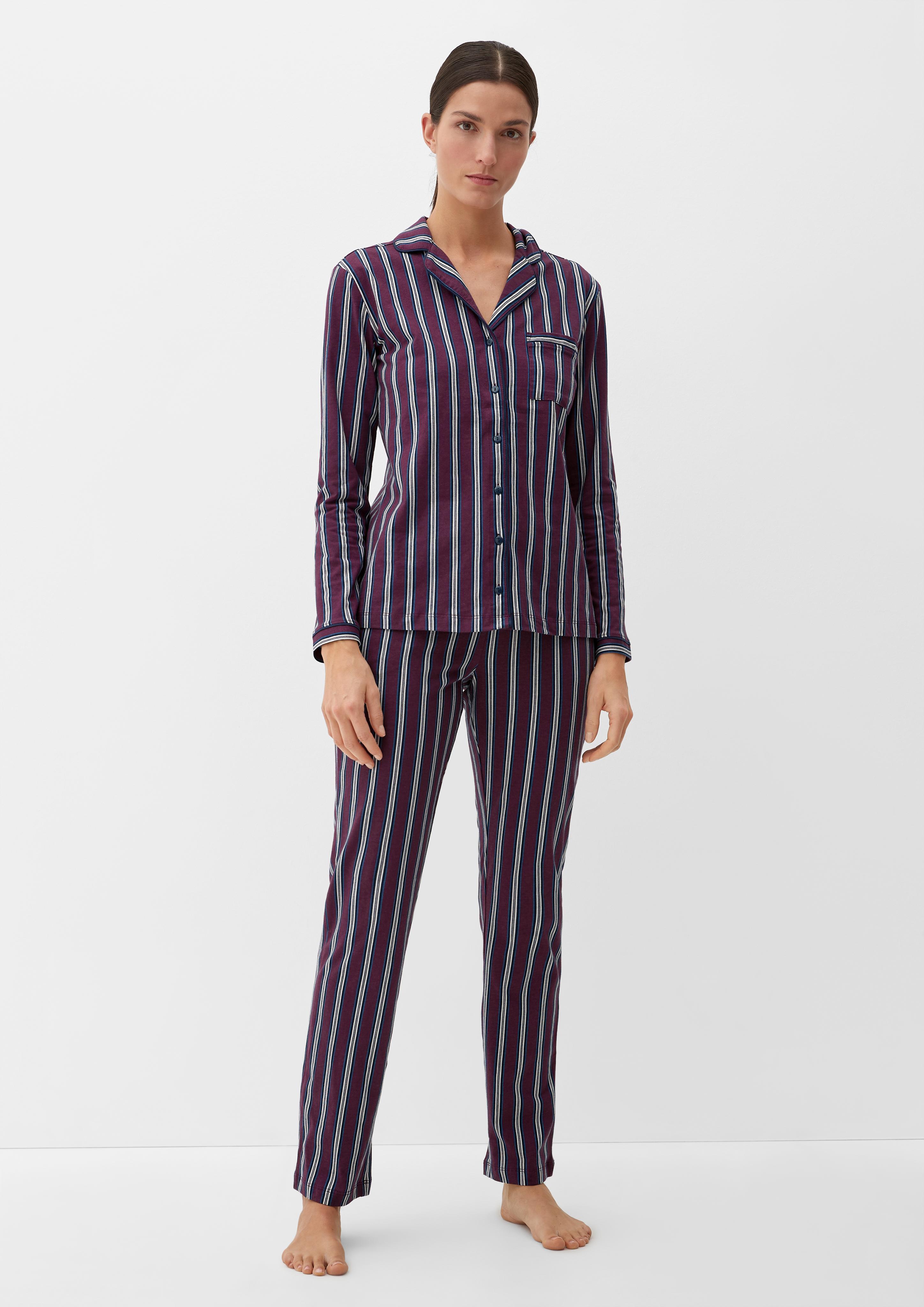 Langer Pyjama mit Print  6007471-48G1