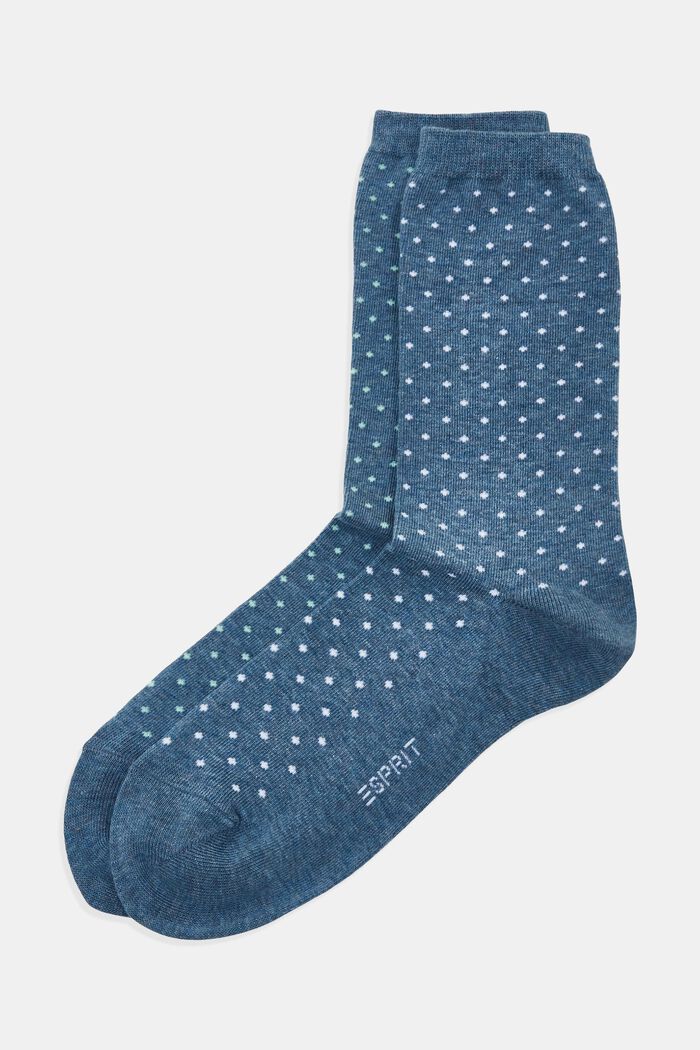 2er-Set Socken mit Polka Dots, Bio-Baumwolle