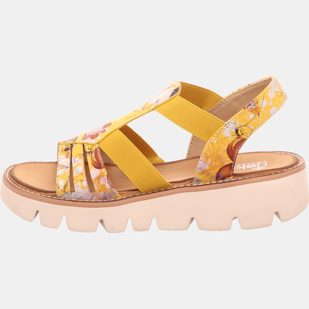 RIEKER Klassische Sandalen gelb