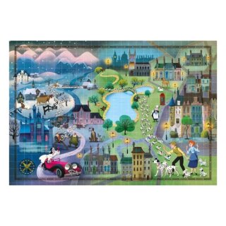 Disney Story Maps Puzzle 101 Dalmatiner (1000 Teile)