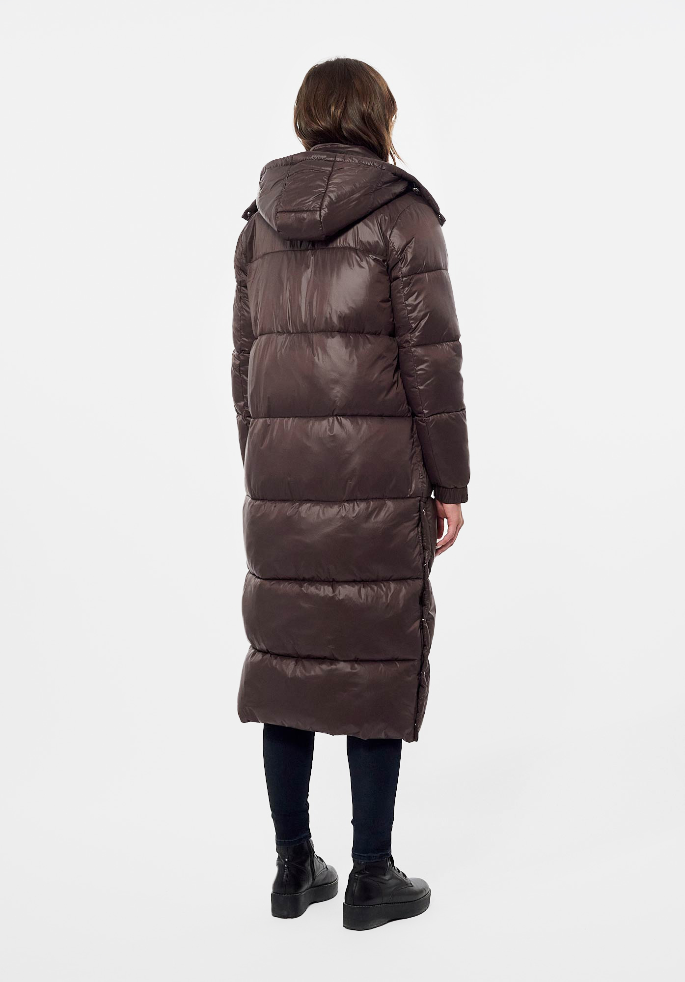DERIC  Doudoune longue marron Femme