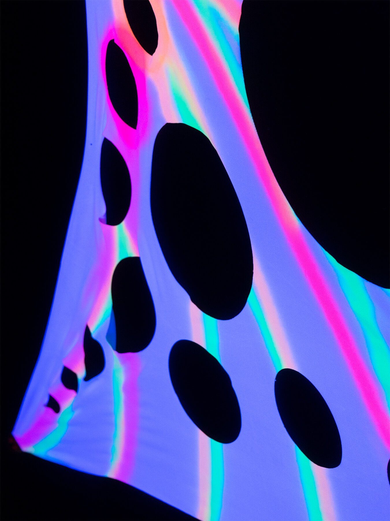 Wandteppich Schwarzlicht Segel Spandex 