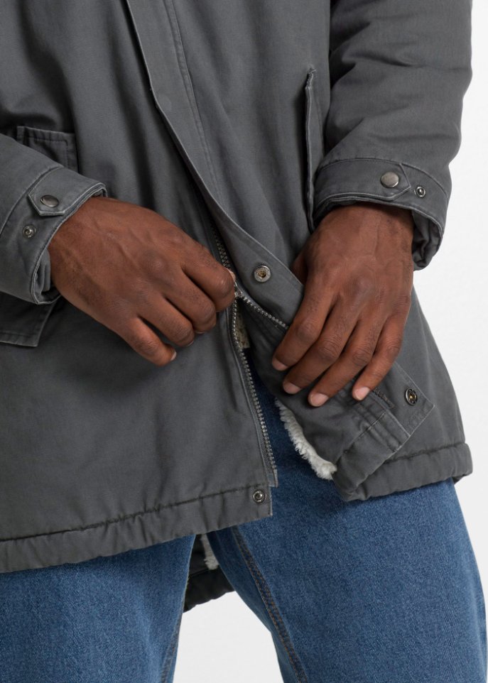 Parka mit Fellimitat-Futter