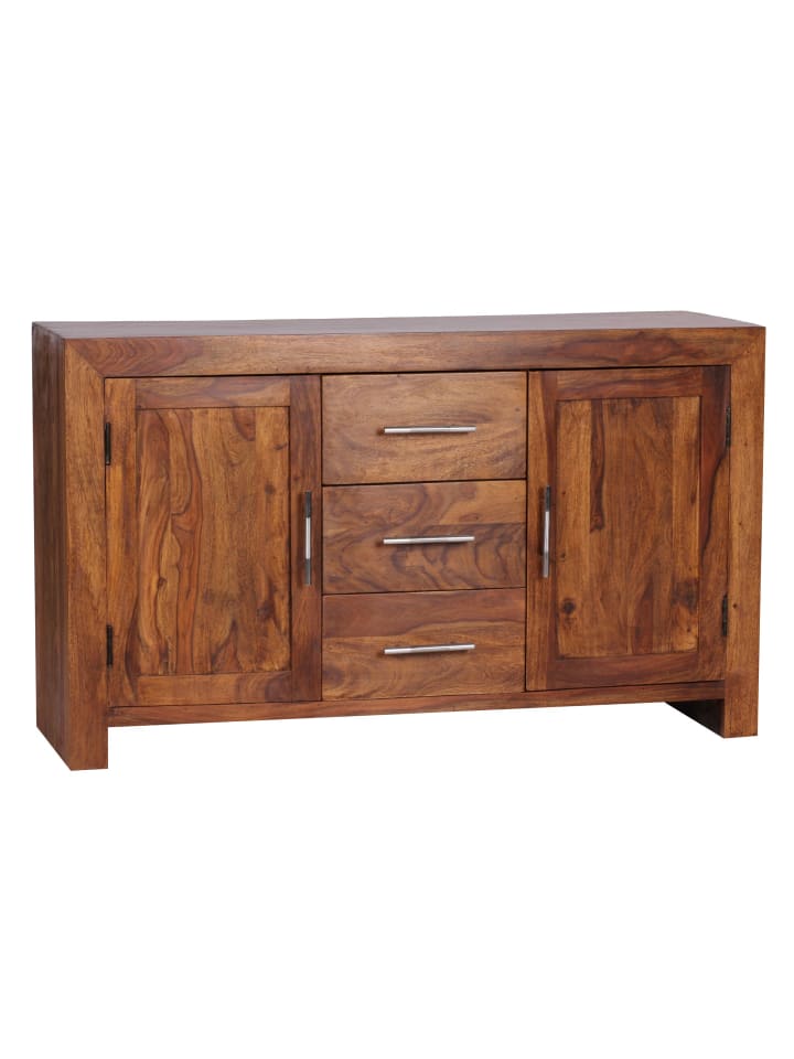 KADIMA DESIGN Sideboard Massivholz Kommode 118 cm 3 Schubladen 2 Türen günstig kaufen onesize