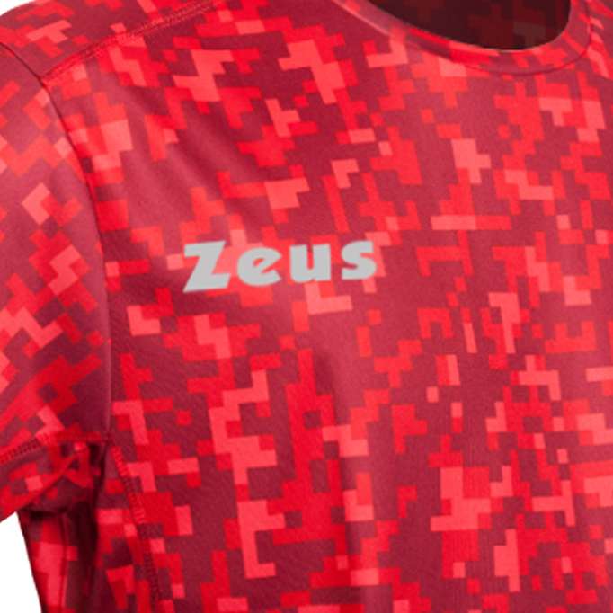 Zeus Pixel Herren Fitness Trikot rot