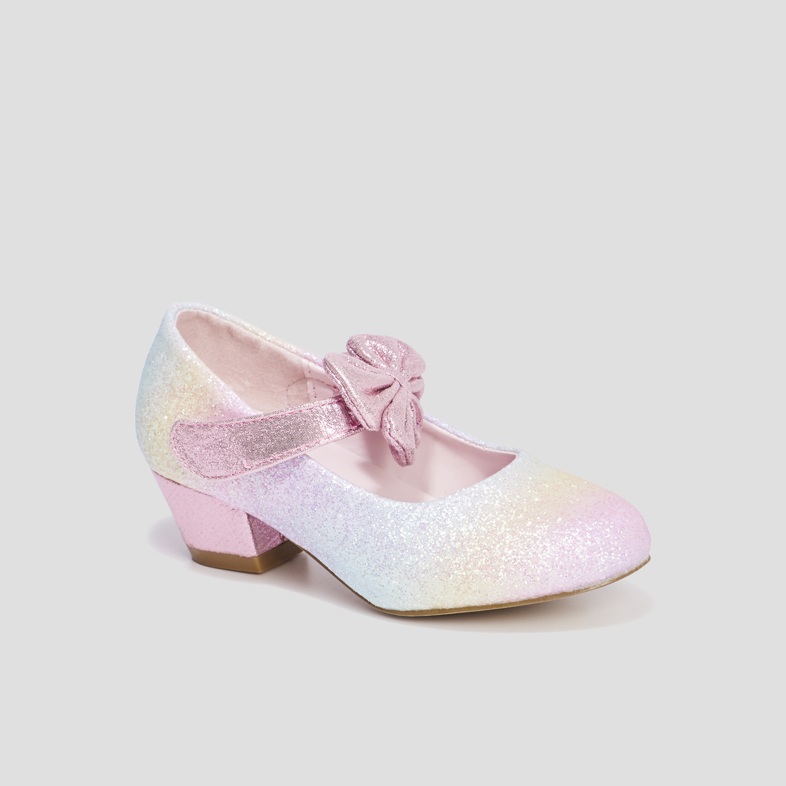 Babies pailletées à talons multicolore fille | La Halle