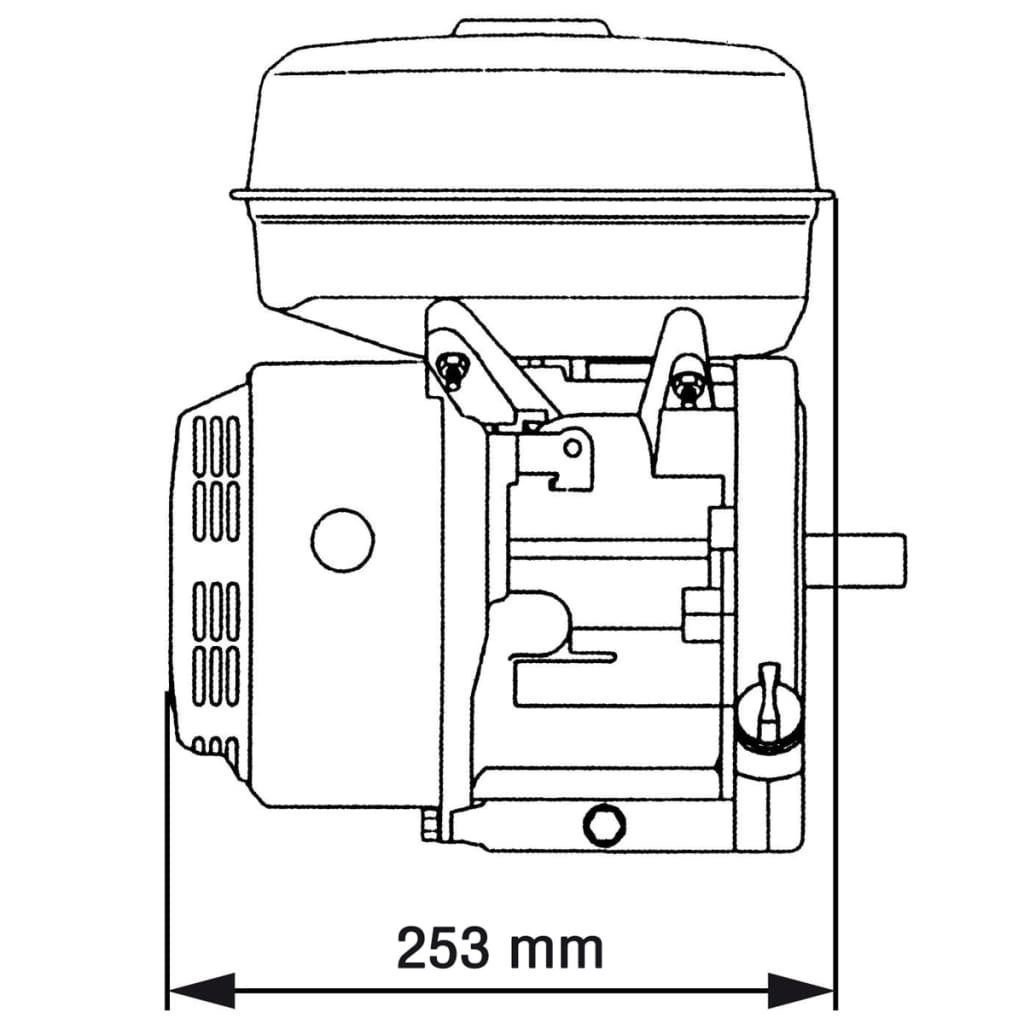 vidaXL Stromerzeuger Benzinmotor 6,5 PS 4,8 kW Schwarz