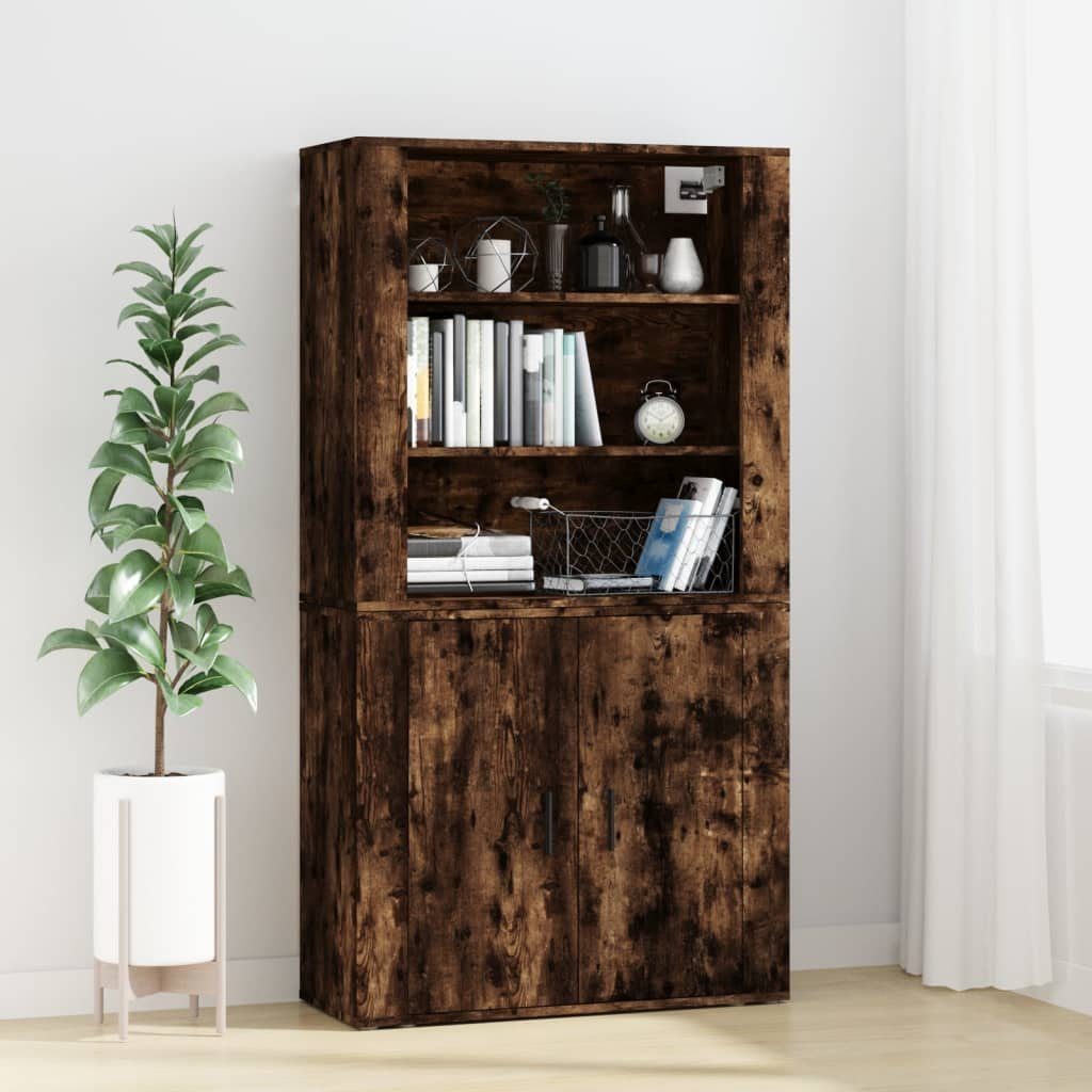 vidaXL Sideboard Highboard Räuchereiche Holzwerkstoff (1 St)