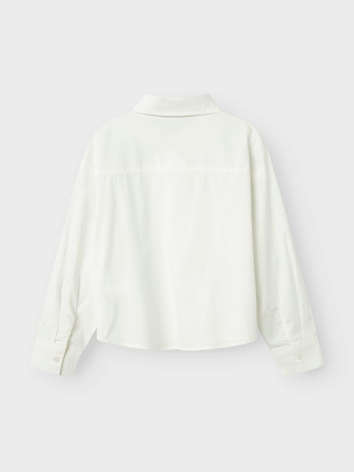 name it Bluse NKFOLARA LS SHORT LOOSE SHIRT in bright white günstig kaufen 122/128
