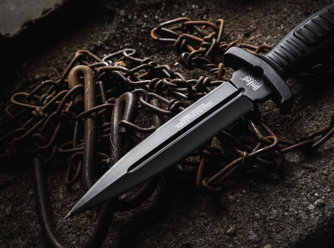 Combat Commander Boot Knife Black