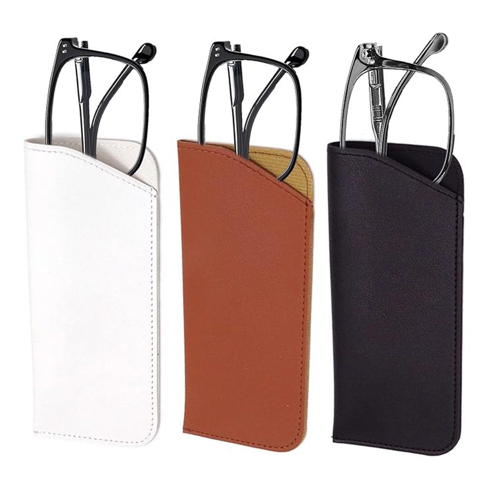 HIBNOPN Brillenetui Brillenetui Weich Soft Slip in Pouch Holder Case Bag Tragbar 3 Stück