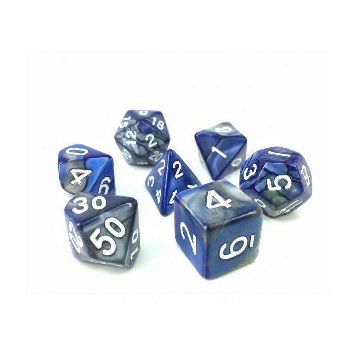 (Silver+Blue) Blend color dice set