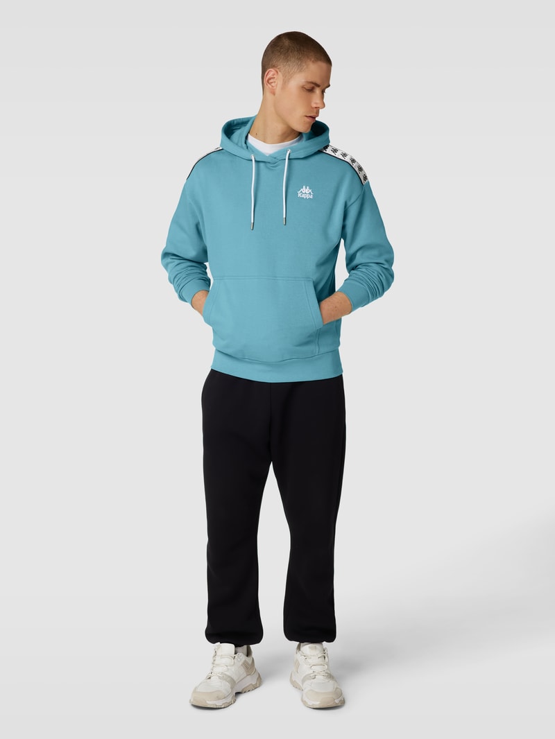Hoodie mit Logo-Stitching in mint