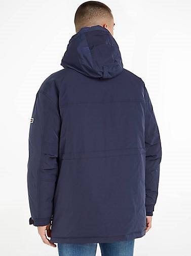 TOMMY-JEANS Herren Jacke mit Kapuze TJM TECH PARKA wattiert
