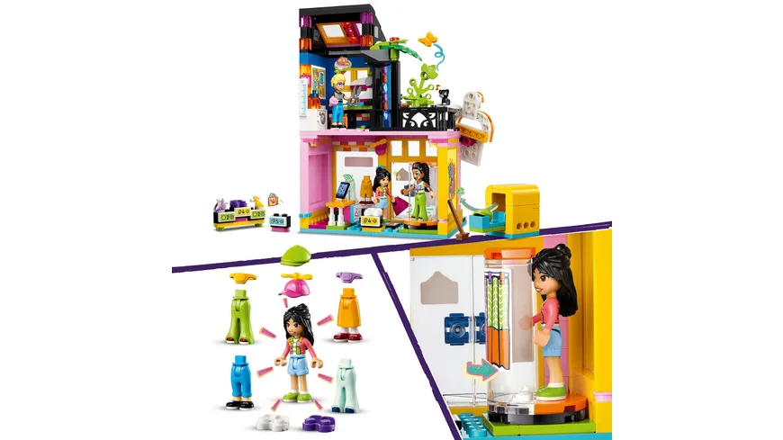 LEGO Friends 42614 Vintage-Modegeschäft, Spielzeug-Laden für Kinder