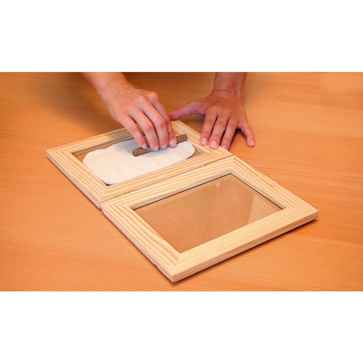 3D Erinnerungen - Gipsabdruck-Set Bilderrahmen, 2-tlg.