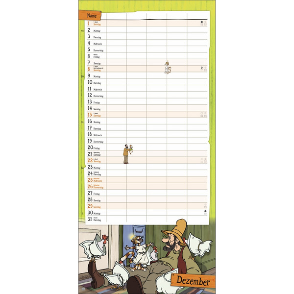 PETTERSSON UND FINDUS FAMILIENPLANER 2024 - Kalender