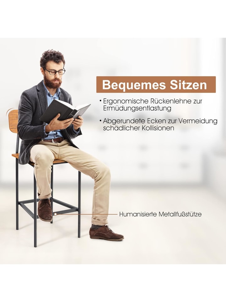 COSTWAY Esstisch 5 tlg. Set in Braun günstig kaufen onesize
