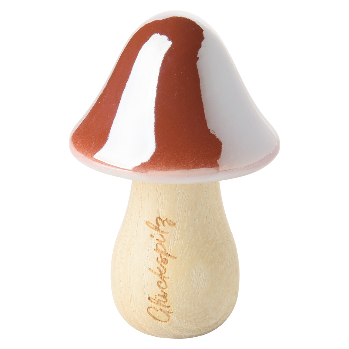 Kleiner Deko-Pilz mit Keramikkopf
