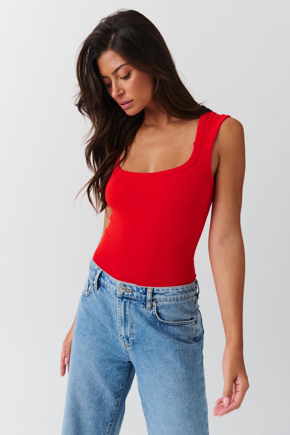 Square neck tank