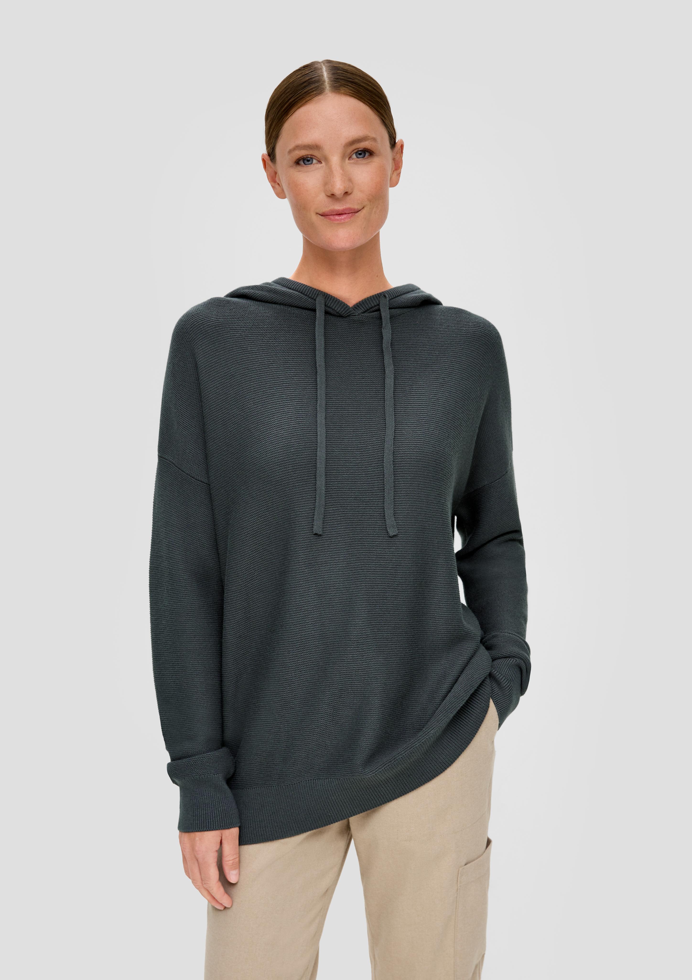 Strick-Hoodie aus Baumwollmix  2136615-7909
