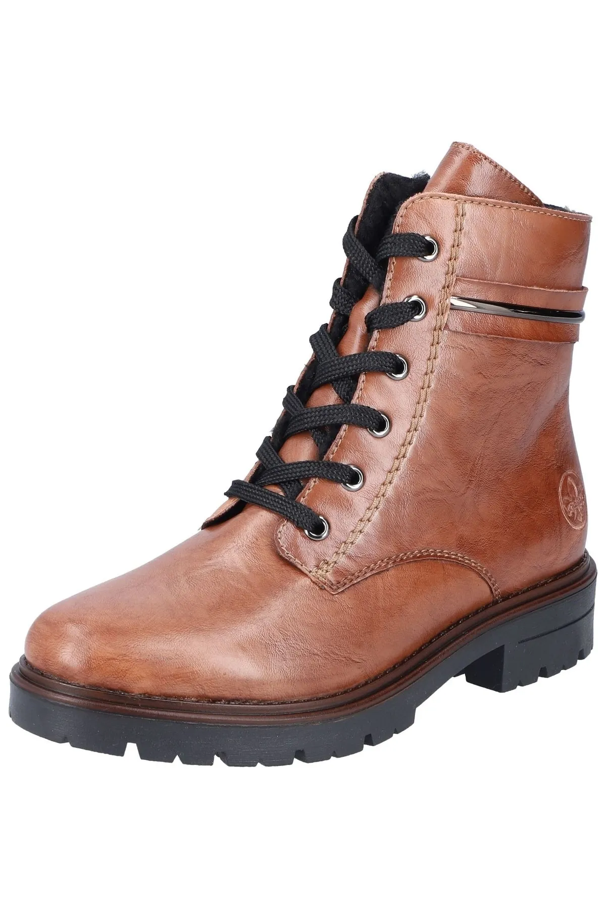 Rieker  Stiefelette - Rot - Flacher Absatz