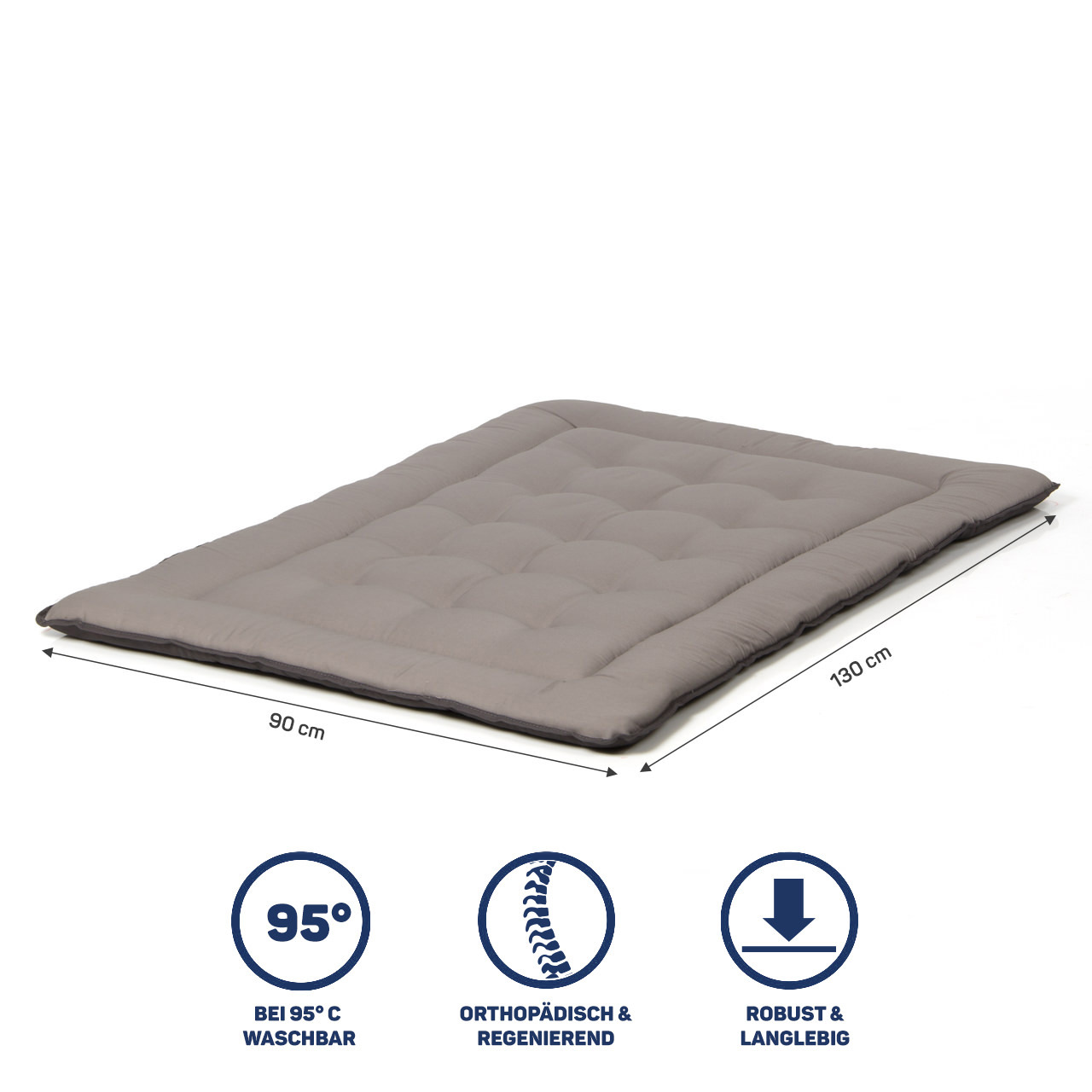 Wallace & Jones Hundebetten Wallace & Jones gepolsterte Wendedecke Shepherd hellgrau/ dunkelgrau XXL