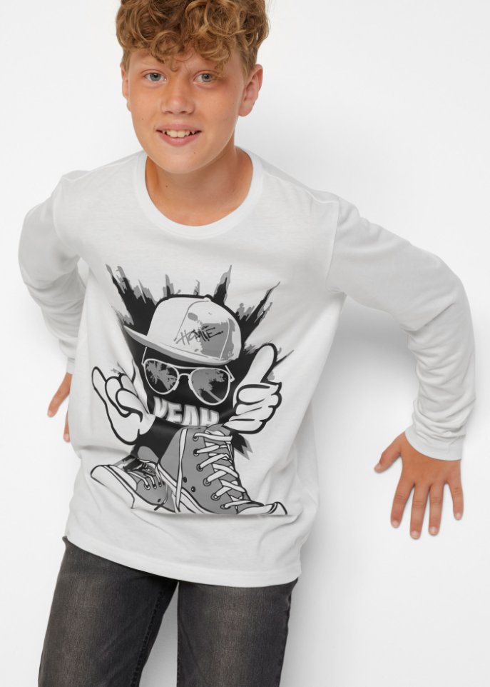 Jungen Langarmshirt aus Bio-Baumwolle (2er-Pack)