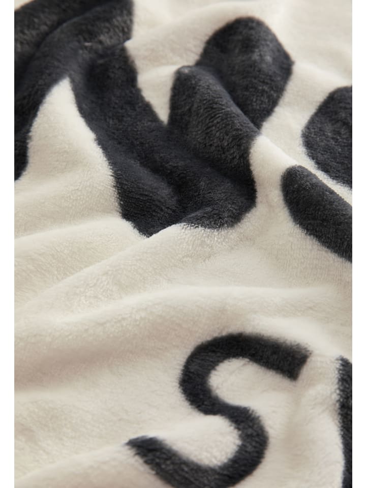 Sansibar Heimdecke Fleecedecke in Offwhite/Anthrazit günstig kaufen 150x200 cm