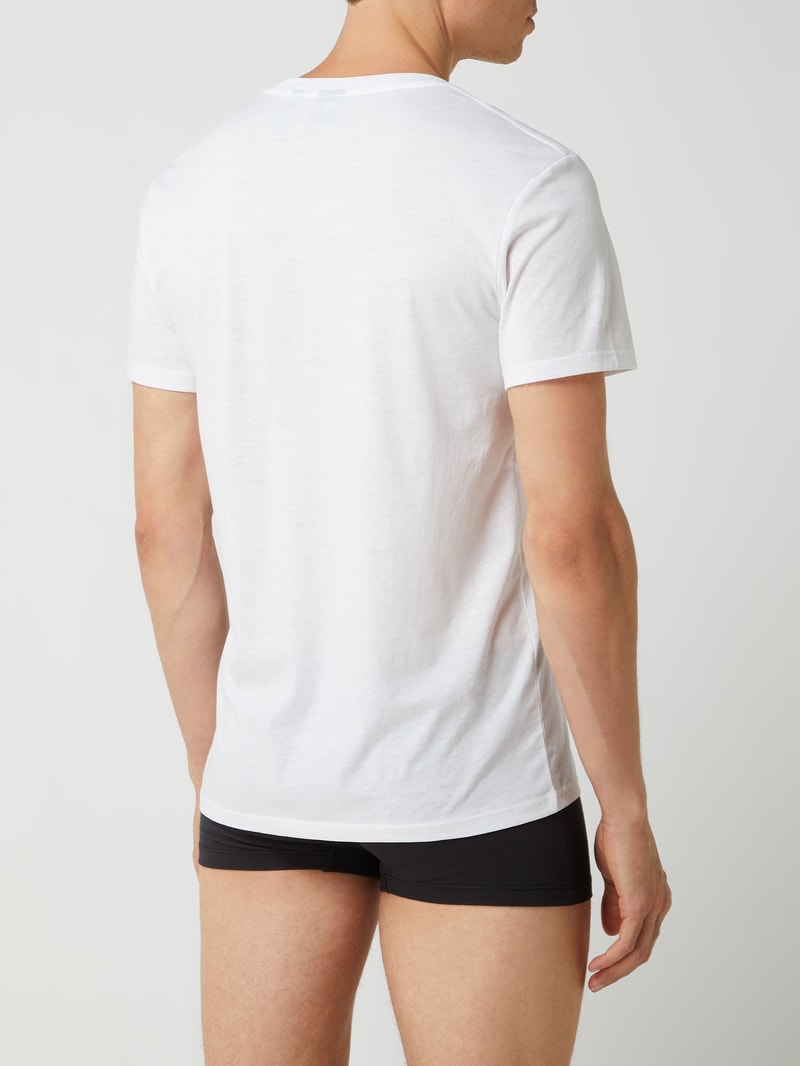 Regular Fit T-Shirt im 2er-Pack in weiß