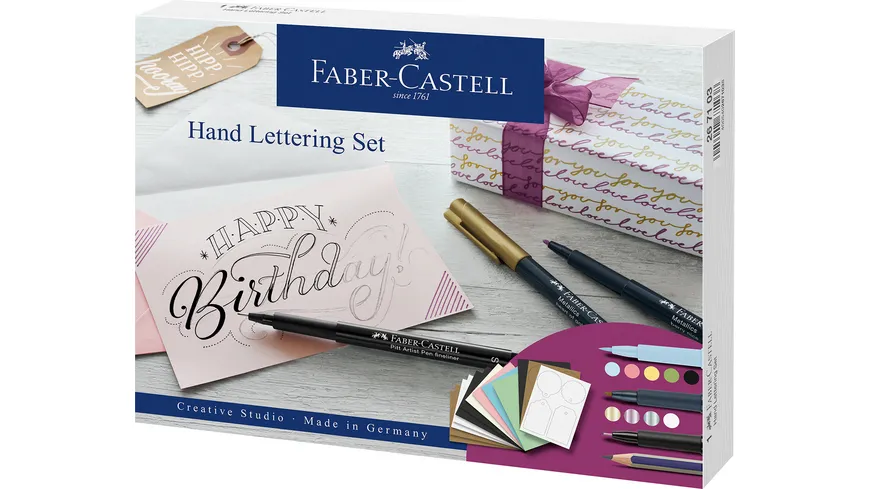 FABER-CASTELL Kreativ-Set Handlettering 12-teilig